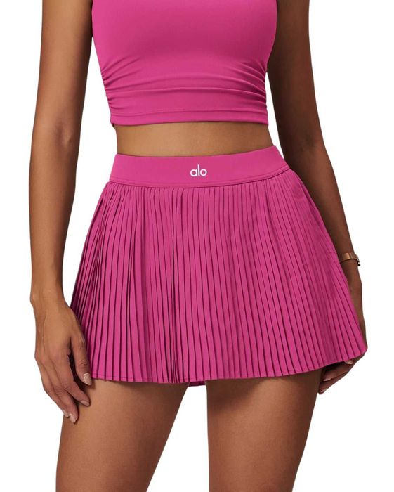 Спідниця-шорти Alo Yoga Logo Skirt Magenta 87822-MA