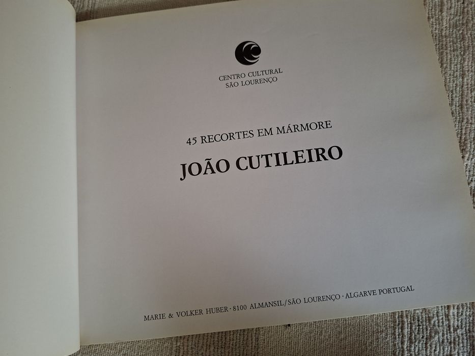 João Cutileiro catálogo de exposição no Algarve  Almancil