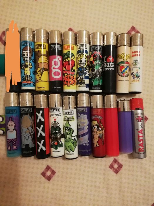 39 isqueiros clippers diversos etc