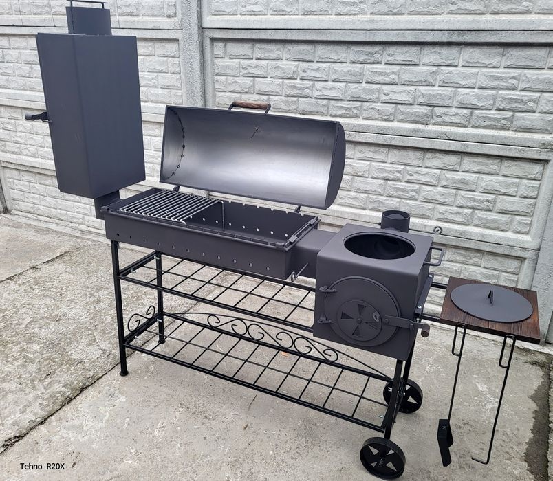 •ХІТ 2025 • 5мм! Мангал 4в1: Барбекю, Смокер, Коптильня/ Піч під Казан