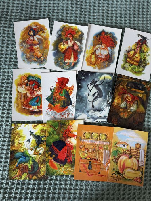 Листівки Україна - міста, традиційні наряди, міфи