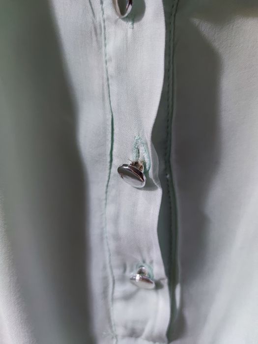 Bluzka tunika wiskoza miętowa  boho falbana
