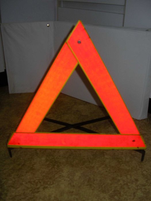 Triângulo de Sinalização Reflector Vintage, Anos 50/60