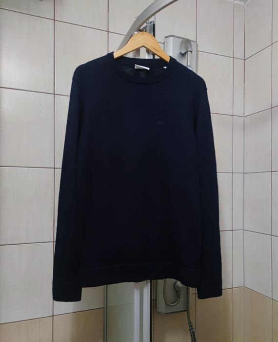 sweter sweterek L Lindbergh granatowy ciemny niebieski blue siwy knitw