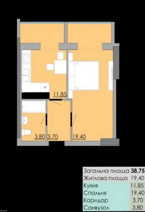 1-room apartment apartment by the address st. Tankistov (area 38,7 m²) - Atlanta.ua - photo 4