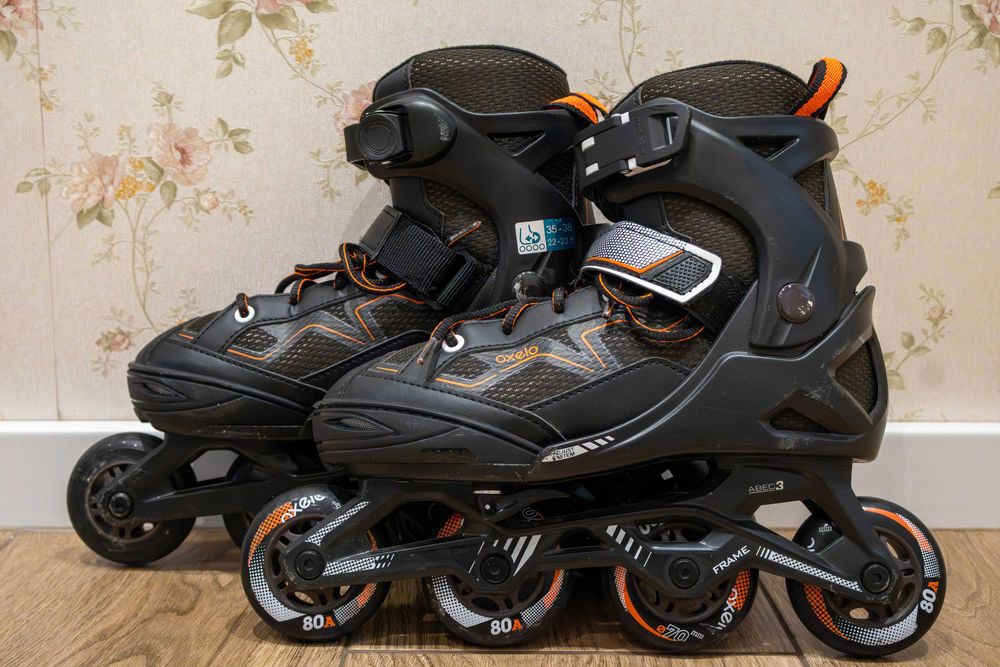 Rolki oxelo fit 3 czarne rozmiar 35-38.