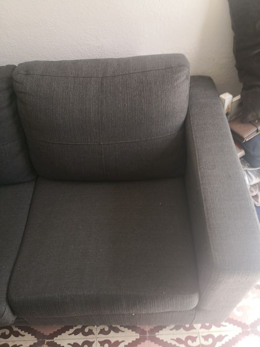 Sofá como novo cinzento