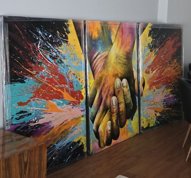 3 Telas pintadas a óleo