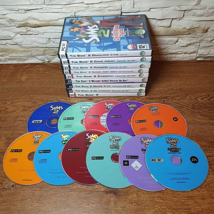 THE SIMS 2 + wszystkie DODATKI i AKCESORIA 18 GIER polskie wydania PL
