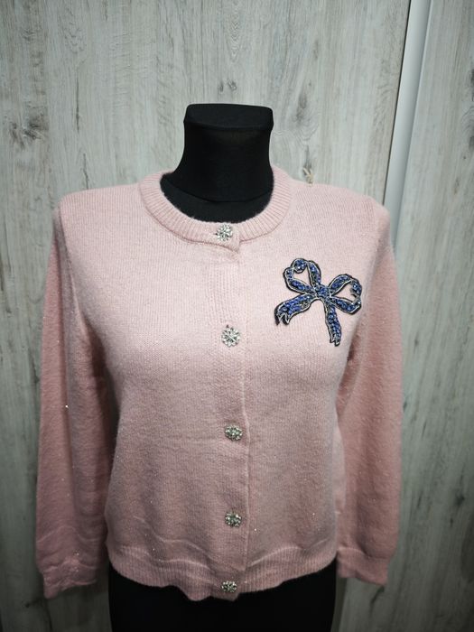 Sweter puder róż rozpinany new collection roz M-L