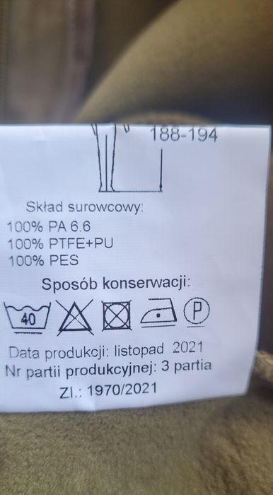 Ocieplacz ćwiczebny L coyote kpl
