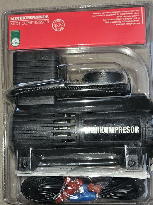 Minikompresor do piłek, materacy,  rowerów - samochodowy,