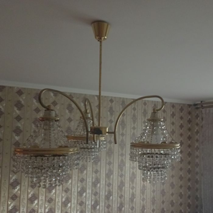 Люстра хрустальная трехплафонная