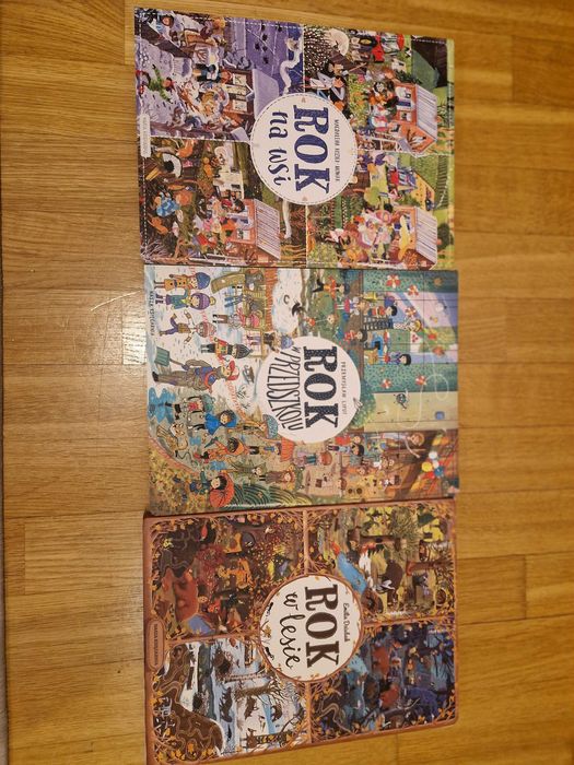 Książki na spostrzegawczość Rok na Wsi , Rok w przedszkolu , Rok w les