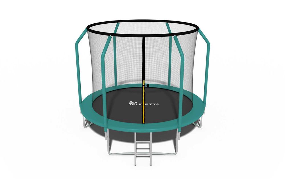 Батут 252 см FunFit Premium з внутрішньою сіткою та драбинкою