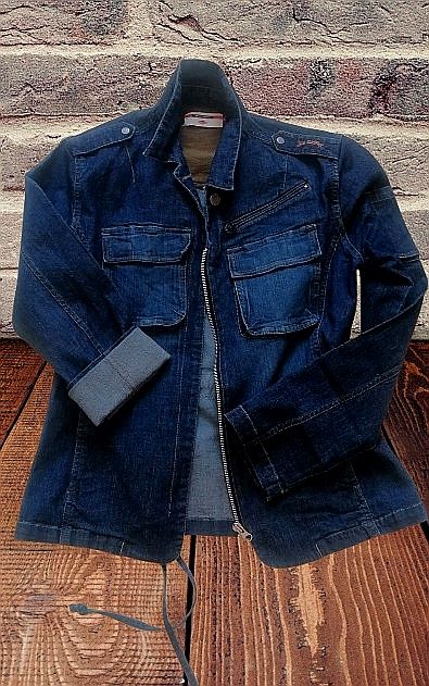 kurtka jeansowa marynarka katana vintage zachód słońca Lee Cooper