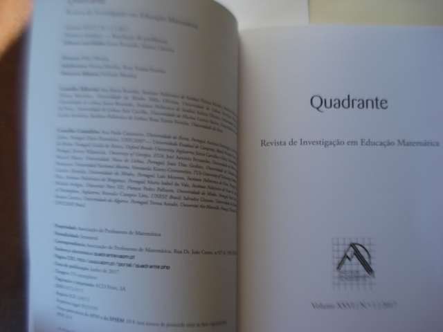 Livro Quadrante- Revista de Investigação em Educação Matemática