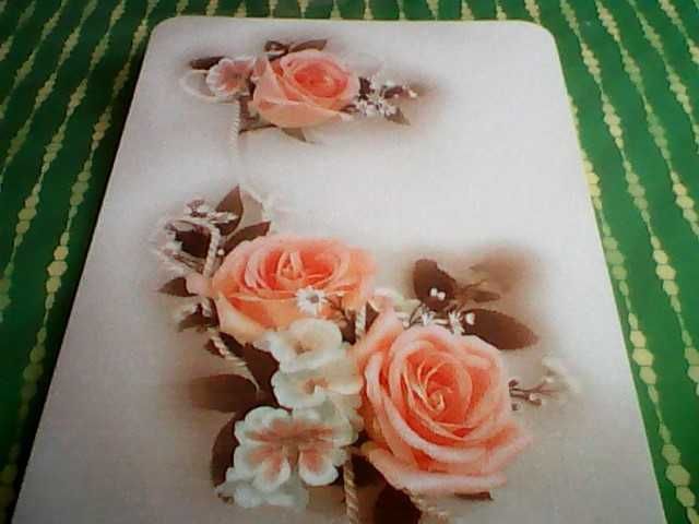 Komplet (nr 3) kartek okolicznościowych z życzeniami (motyw kwiatowy)