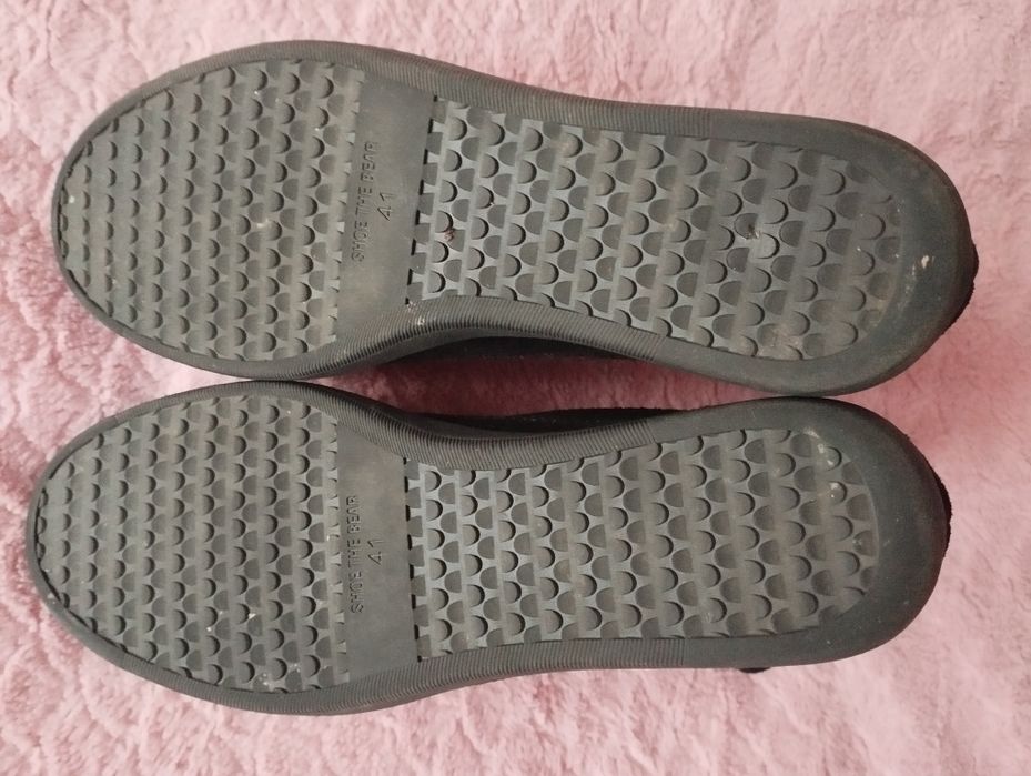 Buty Botki czarne zamsz 41