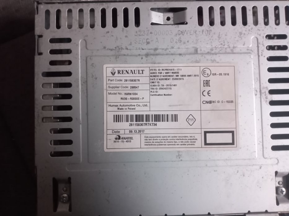 Автомагнітола з Рено Мастер