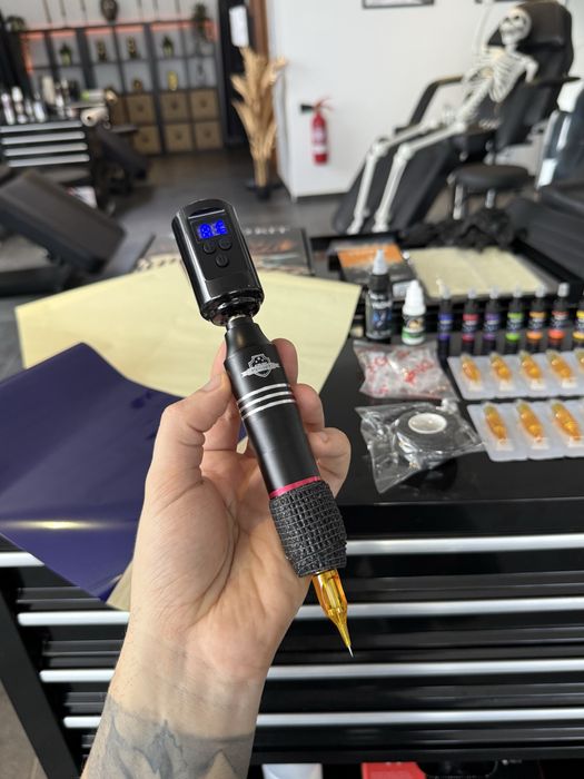 Kit Tattoo Completo com Pele para treinar tatuagens / Sem Fios - Pen