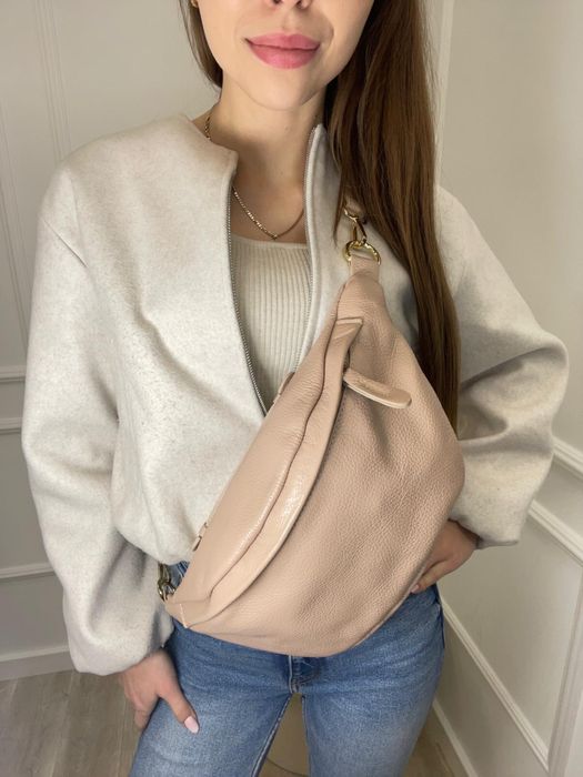 Nerka skóra skórzana naturalna włoska nowa beż róż błękit żółta biała