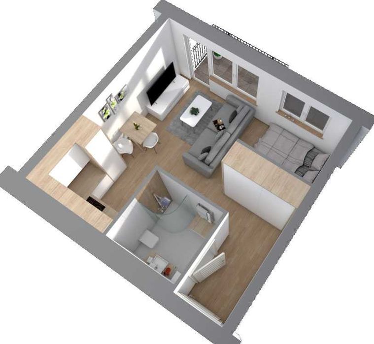 Kawalerka 1 piętro.