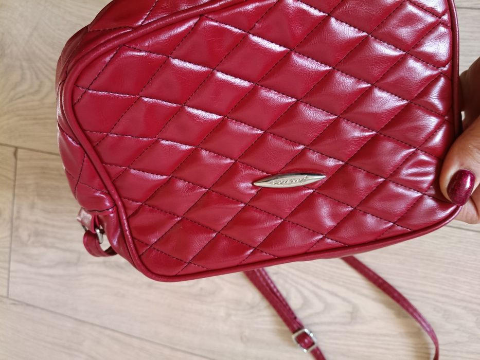 Torebka damska mała kolor bordowy