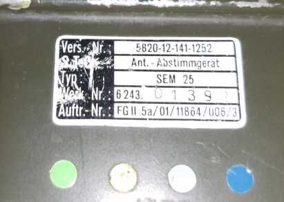 Ant-Abstimmegerat SEM 25 - urządzenie do strojenia anteny SEM 25 Agat