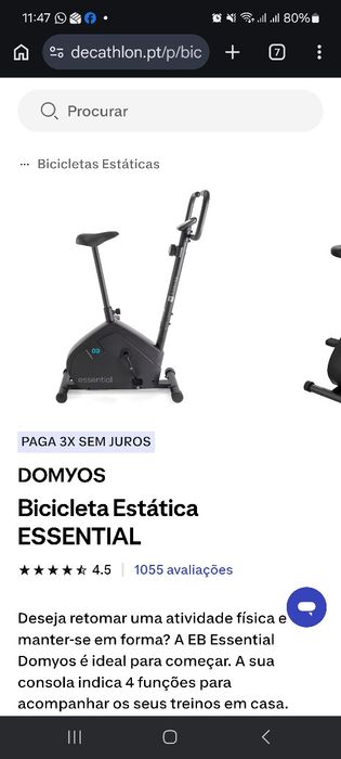Bicicleta estatística com 0 uso.