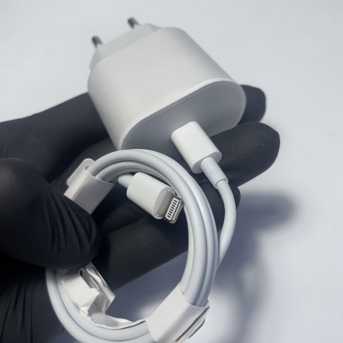 Швидка зарядка для айфон 20W  Кабель Type-C Lightning | Комплект | Гарантія  Швидкісна зарядка для айфон  Швидка зарядка для айфон  Зарядка для айфону