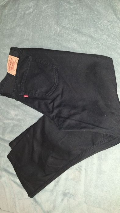 Spodnie męskie Levi's W38 L32 czarne z kieszeniami 100% cotton bawełna
