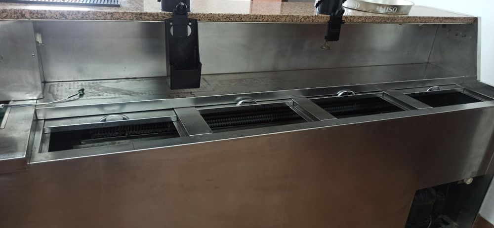 Balcão de refrigeração com máquina de imperial