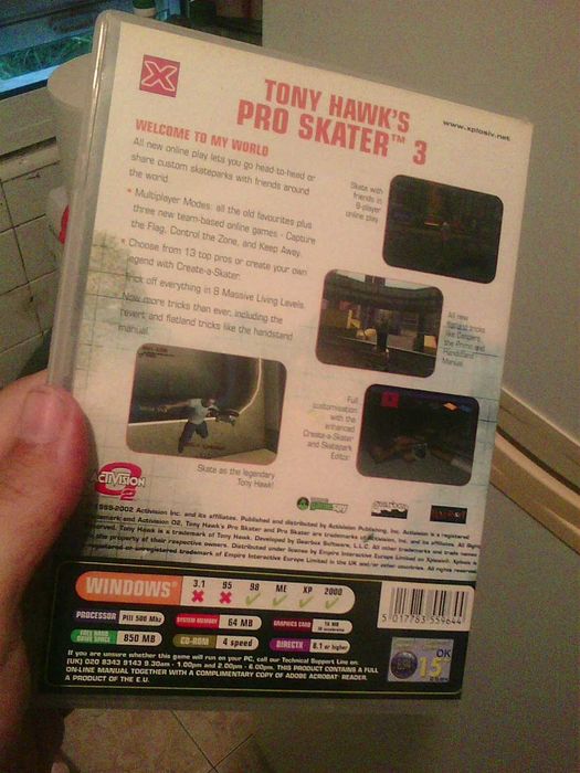 tony hawk pro skater 3 pc-cd-rom testado windows 10