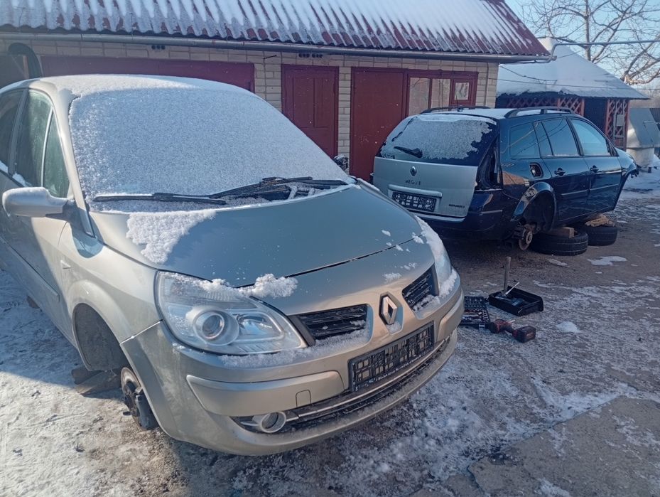 Бампер фари крило мотор коробка скло двері ляда Рено меган сценік шрот