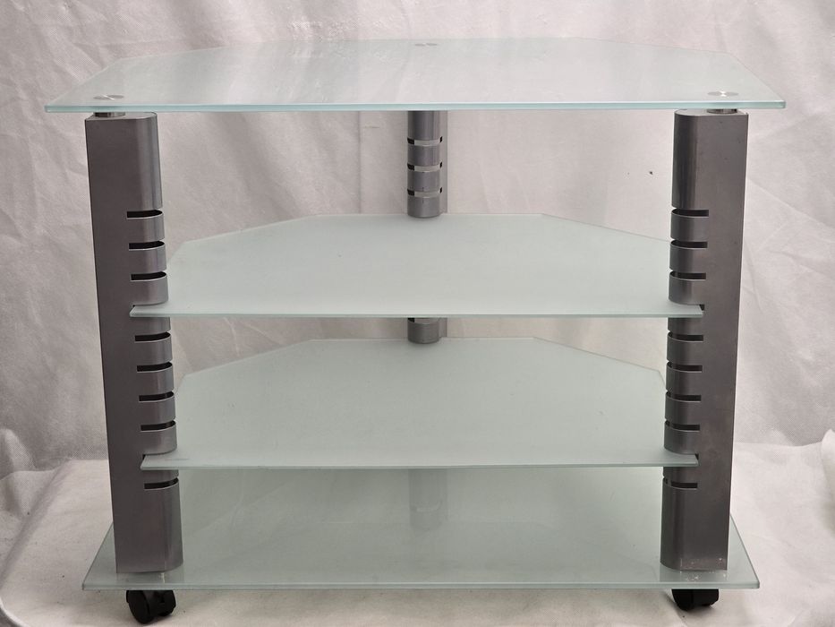 Szafka Audio szklana solidna rtv na kółkach