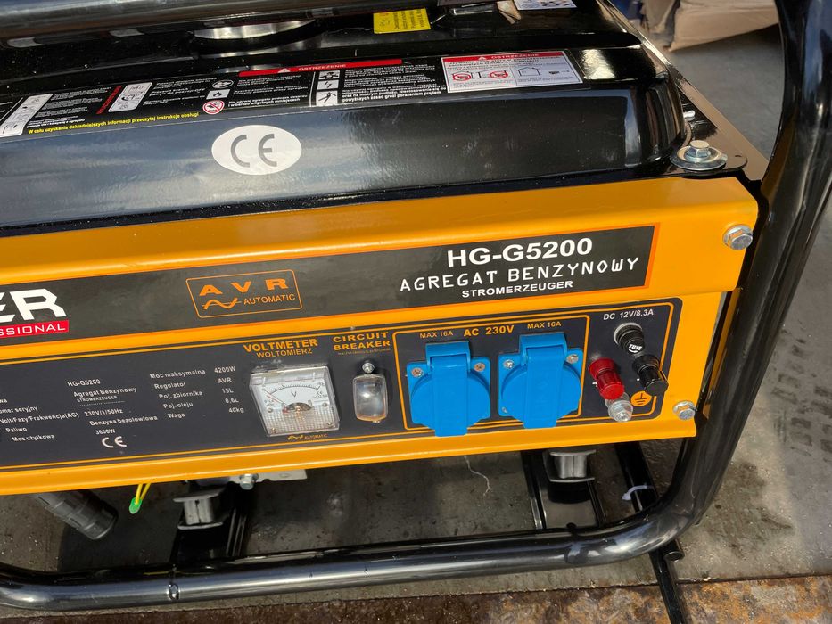 Agregat prądotwórczy spalinowy HIGHER 4200 W 7,5 KM AVR OUTLET WYPRZEDAŻ