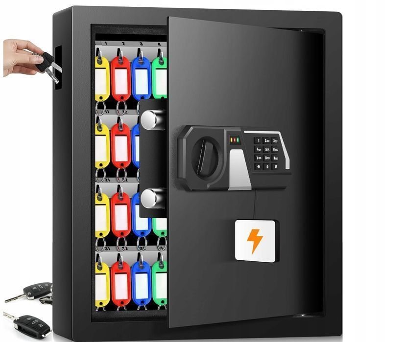 Mejasg Ognioodporna Skrzynka Na Klucze Z Kodem Liczbowym (48 Kluczy)