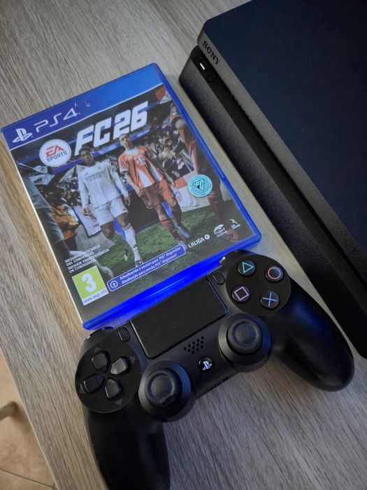 PS4 Slim 1TB + jogo FC 26 + 1 comando excelente estado