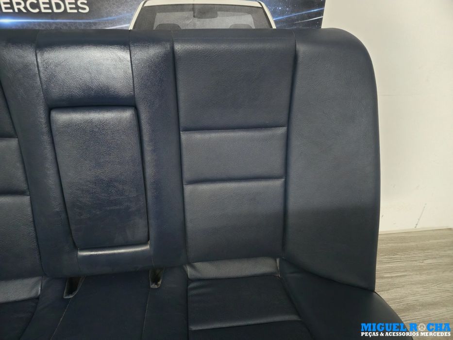 Conjunto de bancos e forras couro azul Mercedes W202