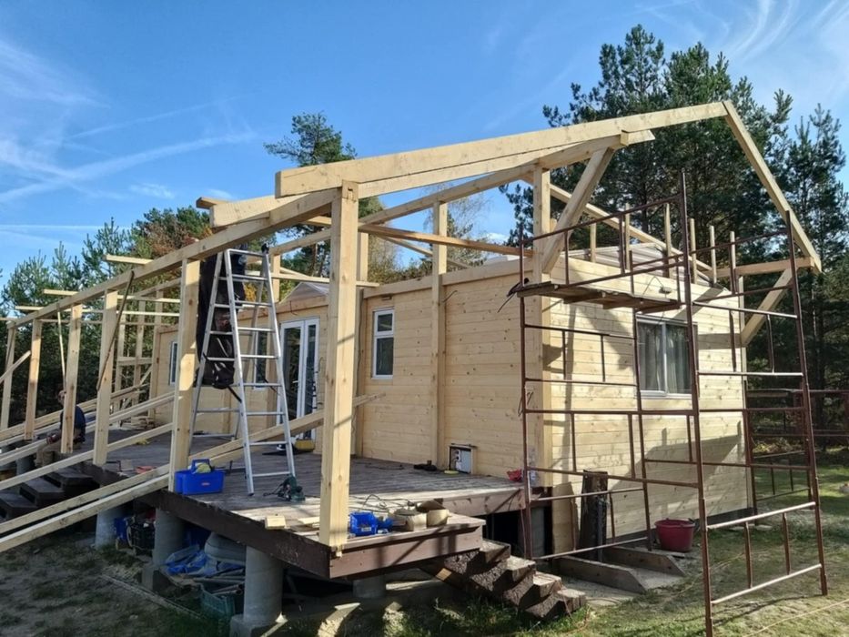 Pilne /Konstrukcja drewniana +domek  całoroczny kempingowy COSALT  ECL