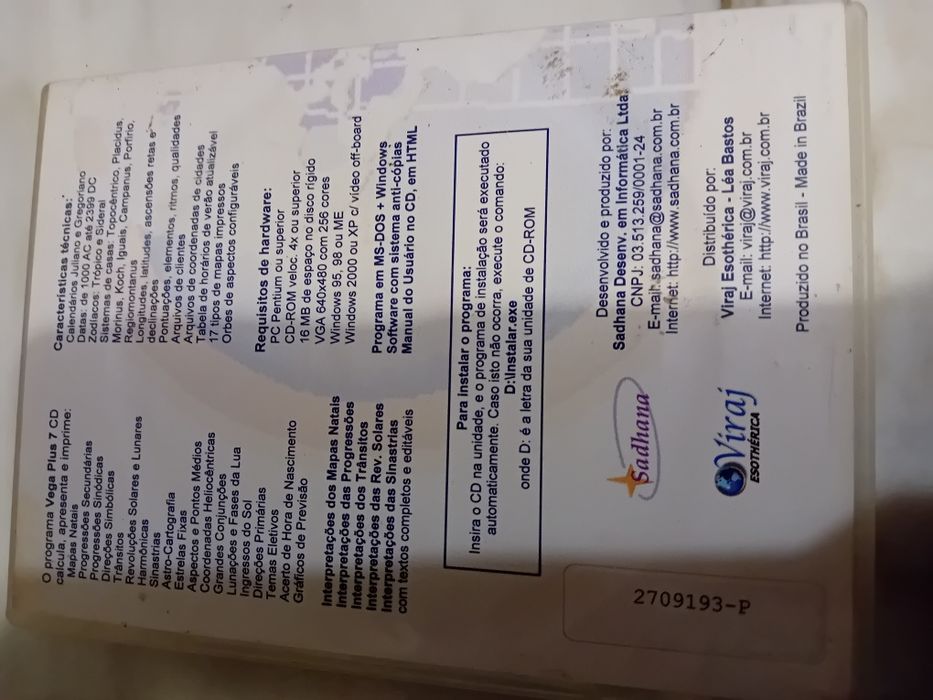 Cd Rom Astrologia Profissional Vega Plus 7
