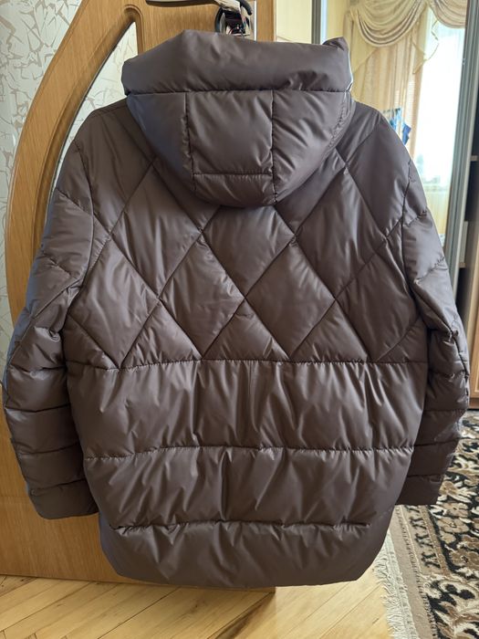 Зимова жіноча куртка | Шоколадного кольору пуховик