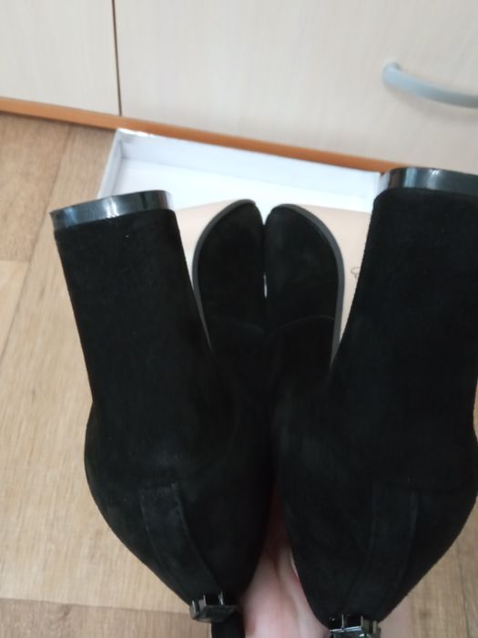 Туфлі натуральна замша та шкіра