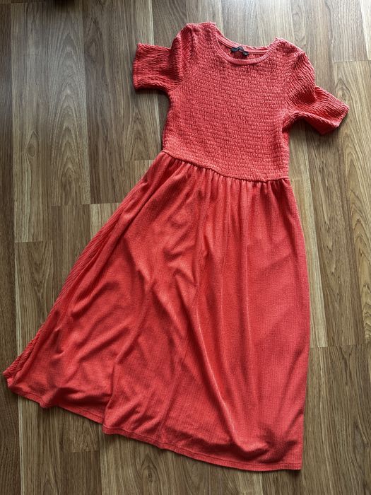 Sukienka maxi koralowa pomarańczowa reserved S 36