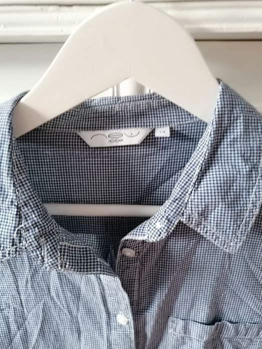 Koszula new look niebieska kratka 42