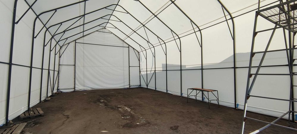 Промисловий тентовий ПВХ ангар від виробника 16.6х9.2х6.5 м | Для ремонту та зберігання техніки та вантажівок | Високі стіни, швидкий монтаж