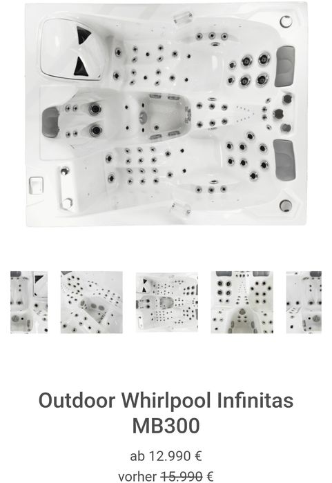 Promocja!!! Nowe! Jacuzzi ogrodowe  16000€ infinitas MB300 na zewnątrz
