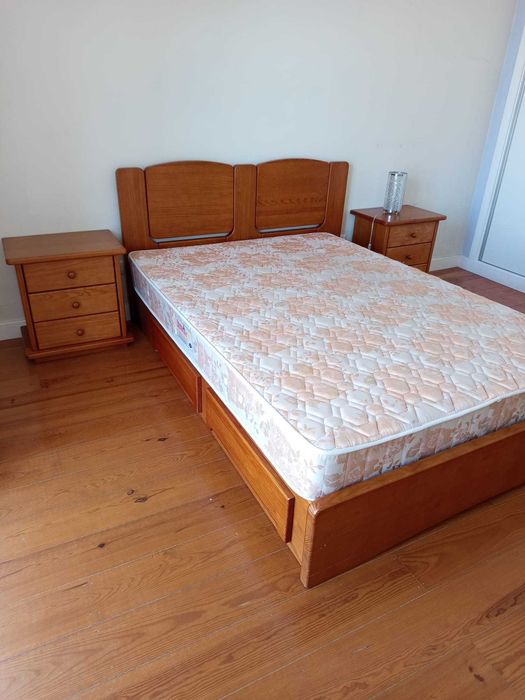 Mobília Quarto Casal - Madeira Maciça Pinho Mel