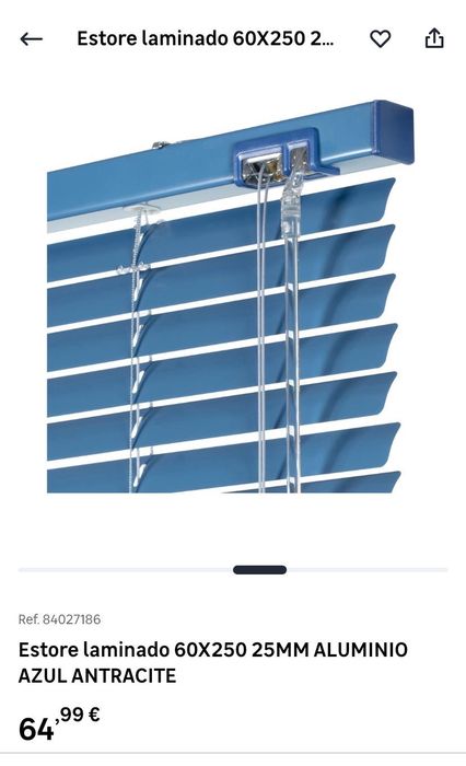 Estore Laminado 60x250 azul. Novo, embalado